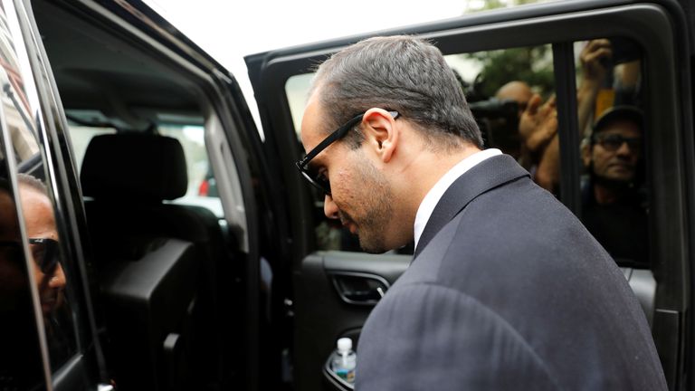 Papadopoulos leaves court after his sentencing