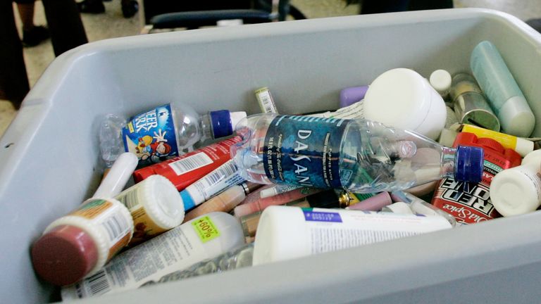Plastic security trays carry harmful viruses, according to a new study