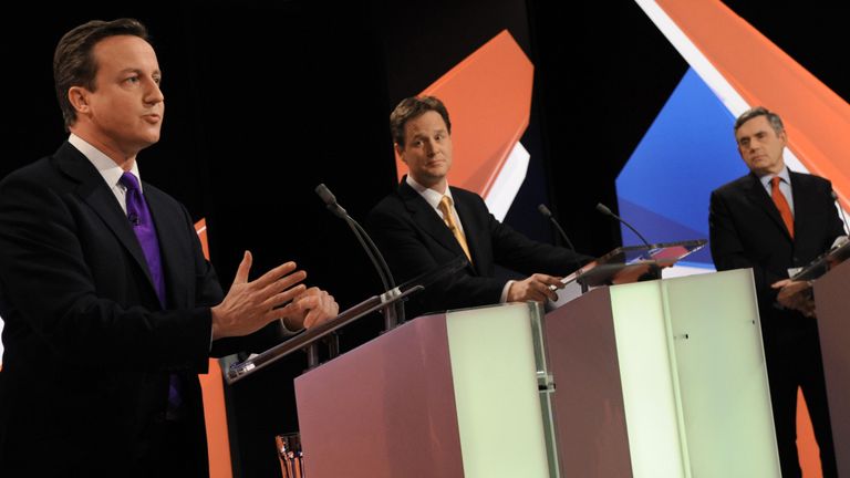 The first and only televised leaders' debate took place in 2010