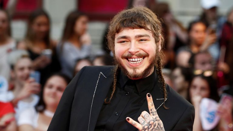 Post Malone has had four UK top 10 hits, including a number one for Rockstar