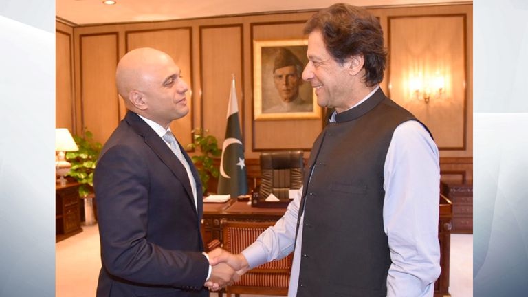 Sajid Javid and Imran Khan met on Monday