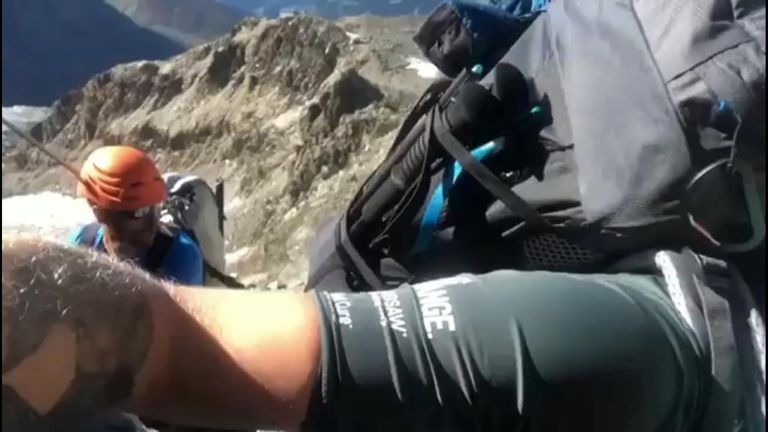Sam Branson lucky escape as rocks tumble down Mont Blanc