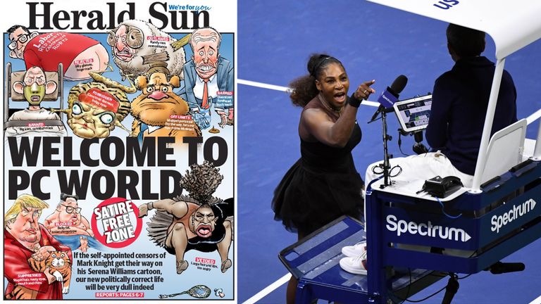 The Herald Sun has dismissed the backlash against the Serena Williams cartoon