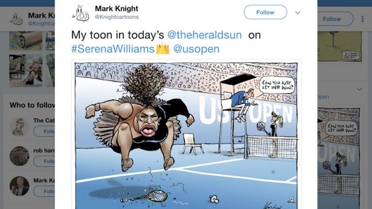 Cartoon criticised as &#39;racist&#39; by Australian Mark Knight. 