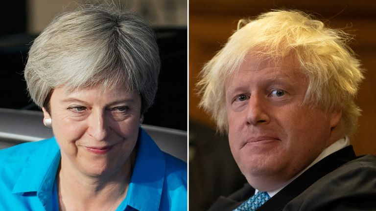 Theresa May and Boris Johnson