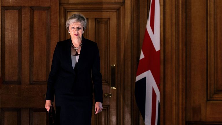 Theresa May has remained steadfast in the face of another Brexit setback