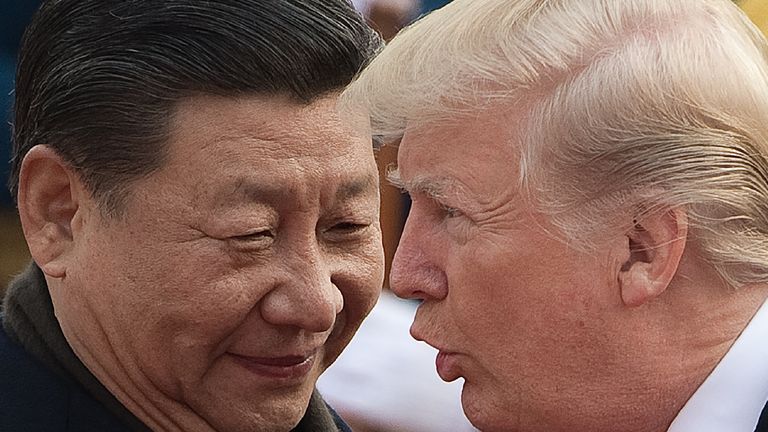China&#39;s President Xi Jinping and US President Donald Trump 