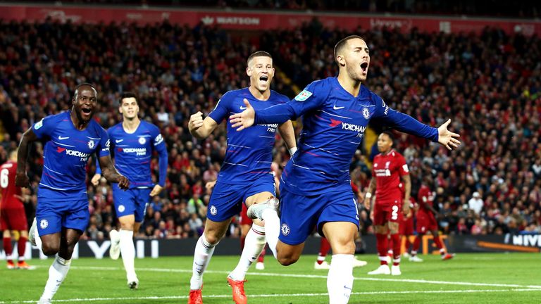 0:53 Jurgen Klopp admits Eden Hazard is a 'special player' but insists the Chelsea star is not unstoppable
