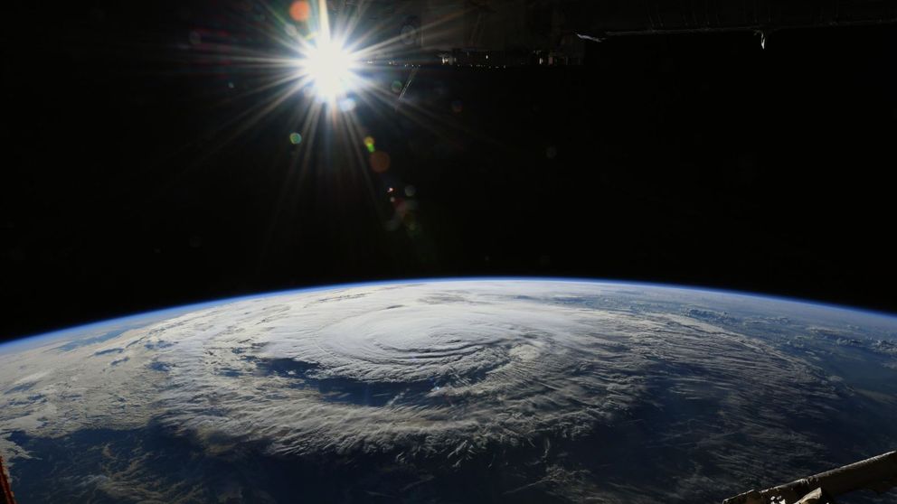 Hurricane Florence seen from the International Space Station Pic: @astro_ricky/@space_station