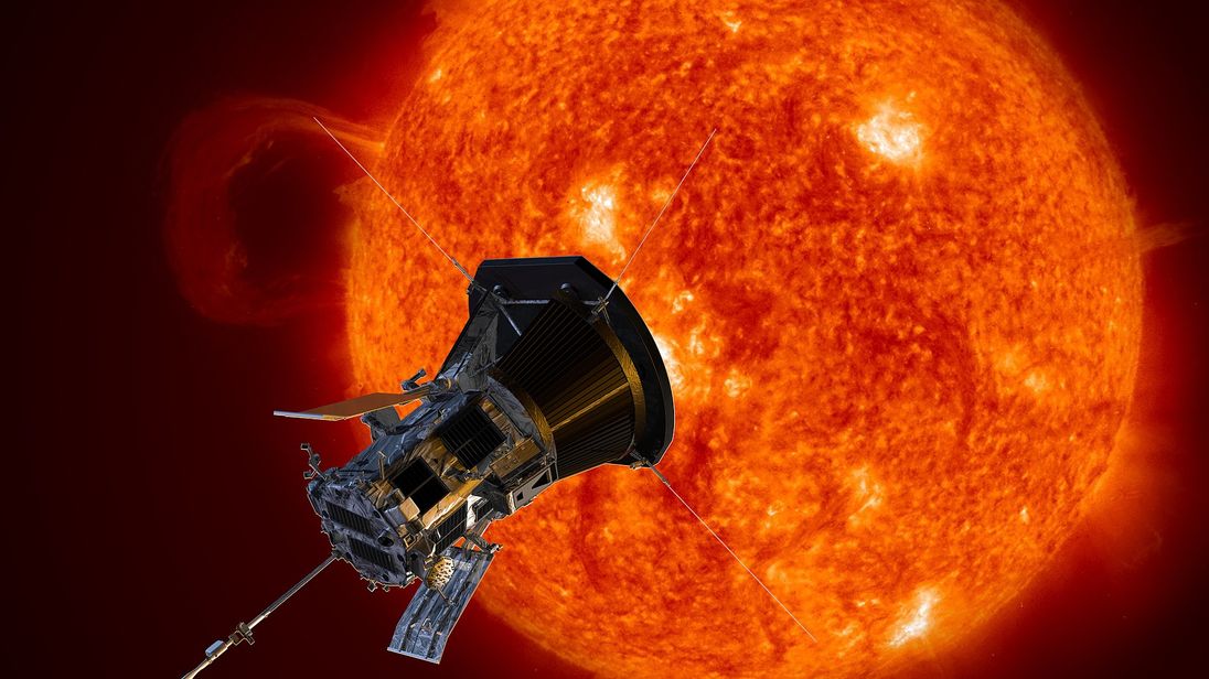 An artist's impression of the probe near the sun Pic: NASA