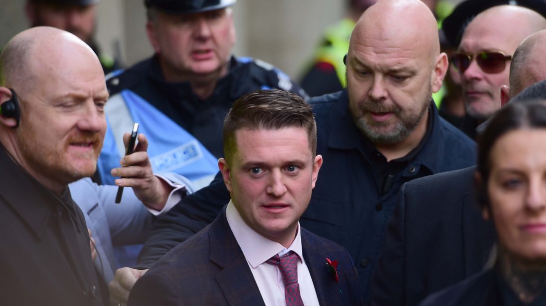 Tommy Robinson leaving the Old Bailey, London where Judge Hilliard said his case should go to the Attorney General for his consideration after receiving a statement from Robinson on Monday. PRESS ASSOCIATION Photo. Picture date: Tuesday October 23, 2018. The Former English Defence League (EDL) leader is alleged to have committed contempt of court by filming people in a criminal trial and broadcasting footage on social media. 