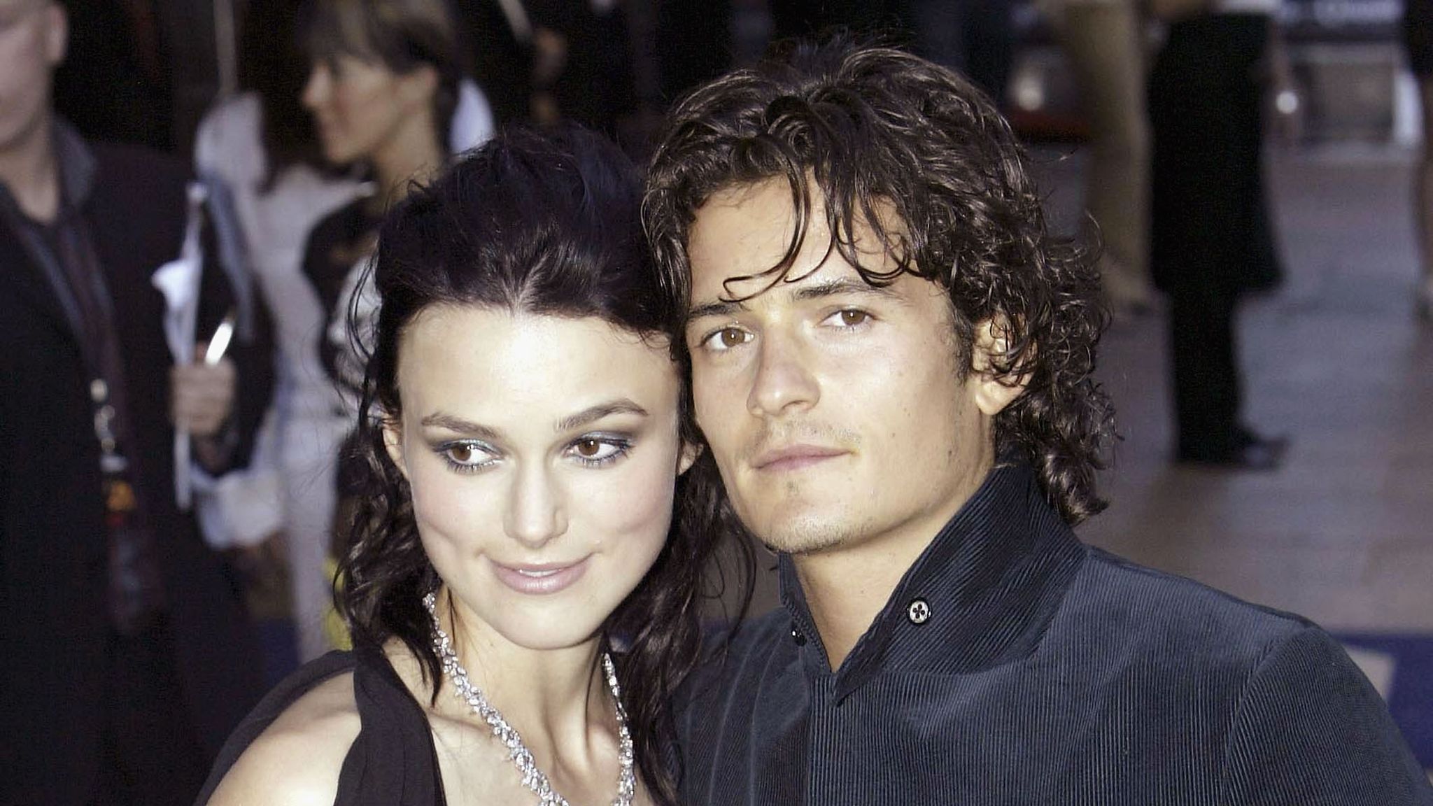 Keira Knightley and Orlando Bloom at the premiere of Pirates Of The Carribe...