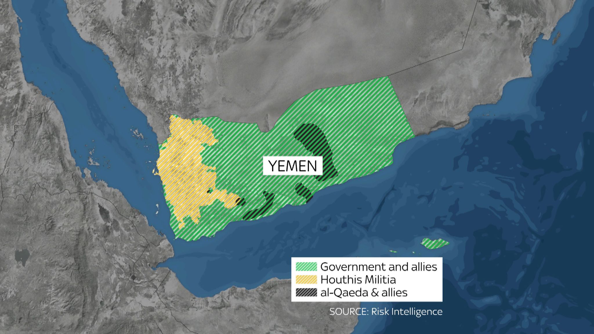 On The Frontline Of World S Worst Humanitarian Crisis World News   Skynews Yemen Map Houthi Government Al Qaeda 4452797 