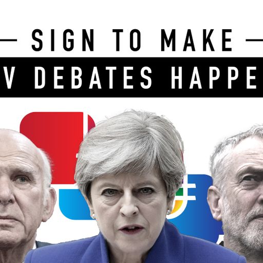 Sign up to leaders' debates campaign