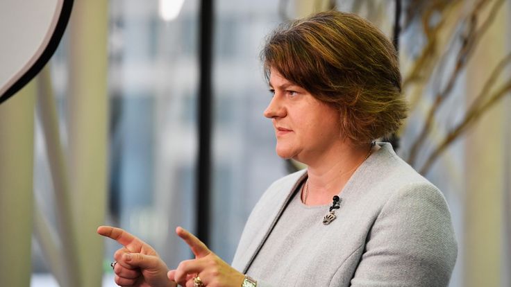 Arlene Foster speaks during day three of the Conservative Party Conference in Birmingham