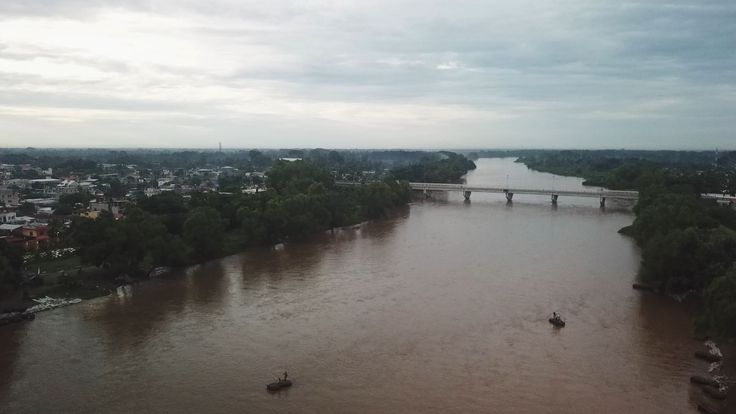 The river crossing between Guatemala and Mexico