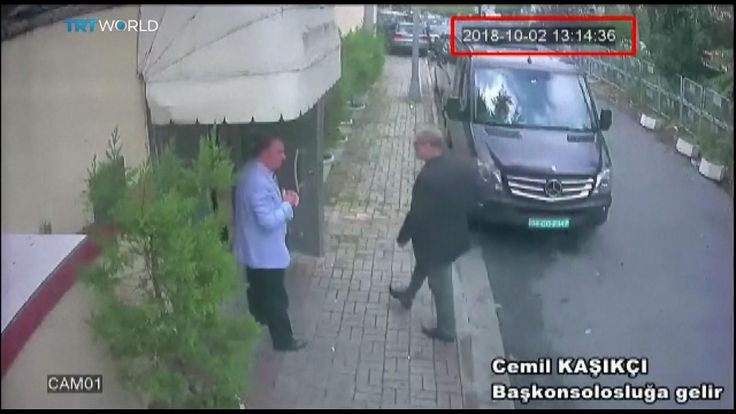 Jamal Khashoggi enters the Saudi consulate in Istanbul