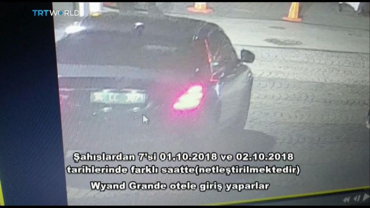 Black car arrives at hotel in footage released linked to Jamal Khashoggi disappearance