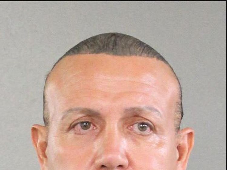 Cesar Sayoc has been arrested in connection with the devices. Pic: Broward Sherrif's Office
