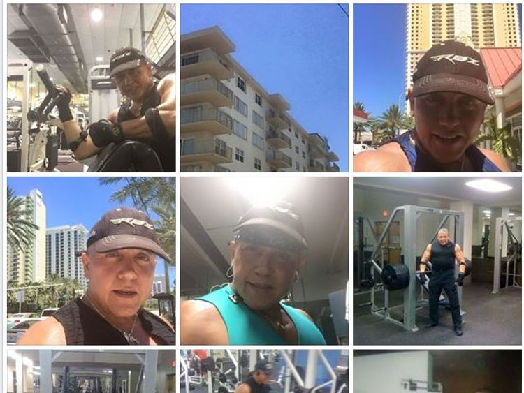 Sayoc uploaded photos from different times of him working out in the gym. Pic: Cesar Sayoc