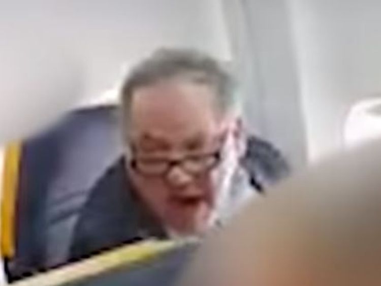 Ryanair passenger denies he is racist after tirade at elderly woman