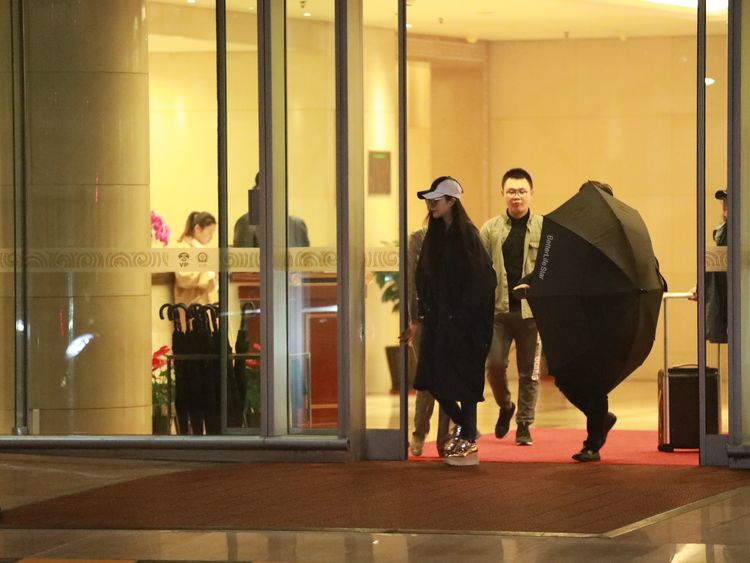 Actress Fan Bingbing at Beijing Capital International Airport