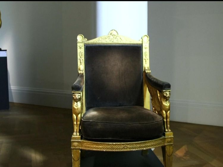 A gilt chair made for Napoleon's throne room is up for sale