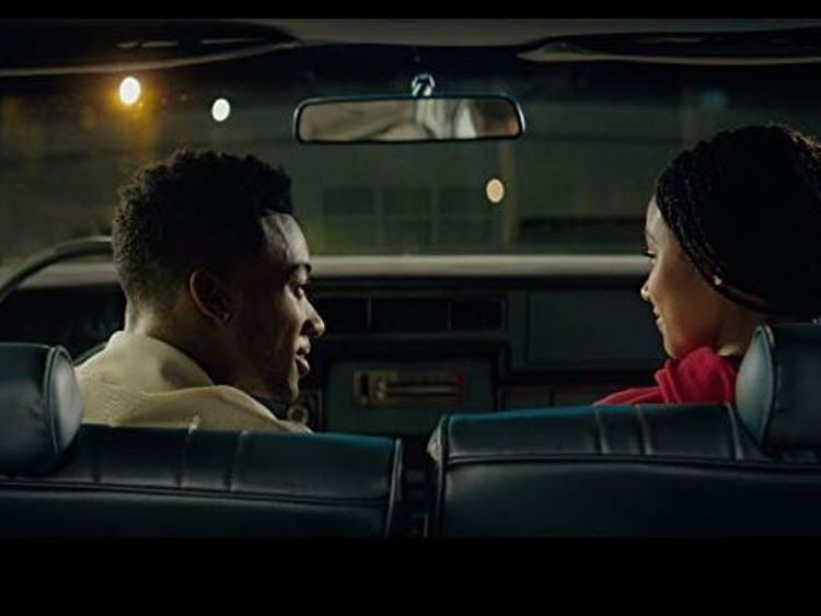 Amandla Stenberg and Algee Smith in The Hate U Give