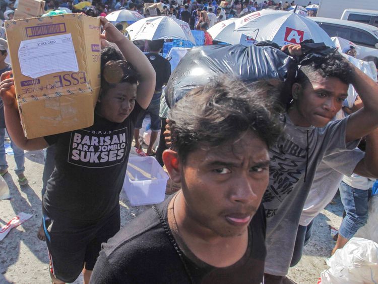 People have been looting shops as they are desperate for food and water