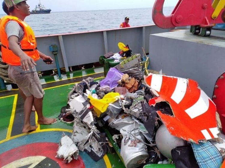 Some debris from the plane has been recovered. Pic: Sutopo Purwo Nugroho