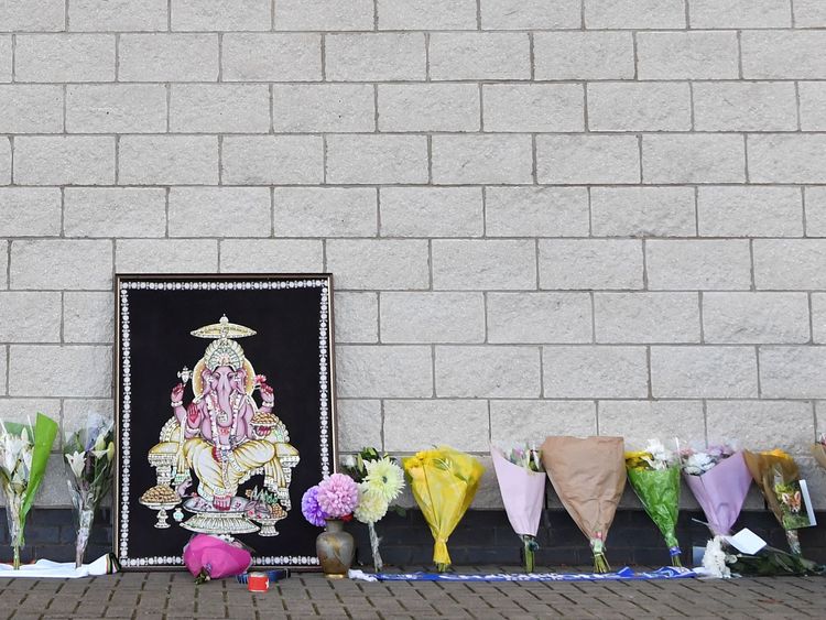 Tributes have been left outside the stadium