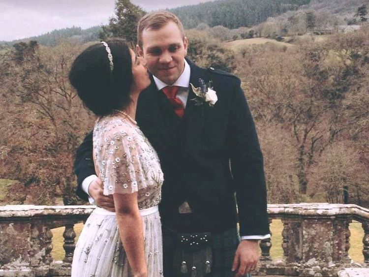 Matthew Hedges and his wife Daniela Tejada