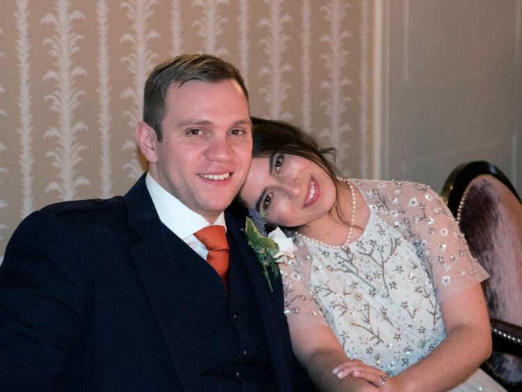 Matthew Hedges and his wife Daniela Tejada 