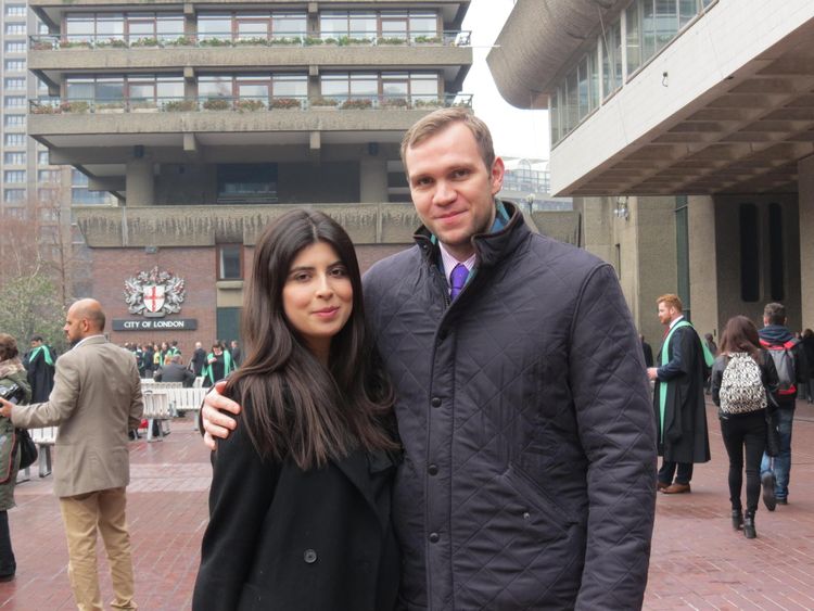 Matthew Hedges and his wife Daniela Tejada 