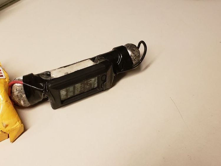One of the bombs recovered by New York police