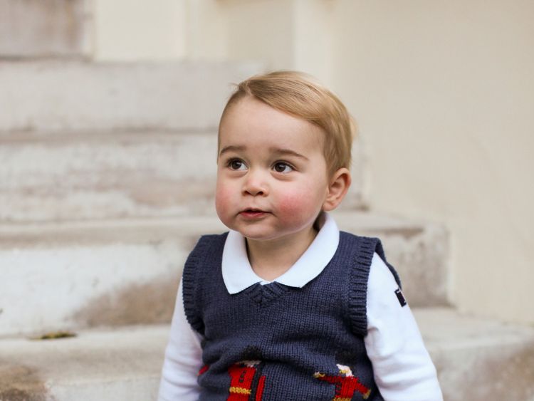 Prince George wearing a Catherine Kidston tank top
