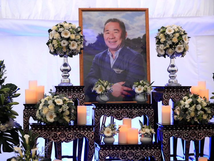 A book of condolence for Leicester Chairman Vichai Srivaddhanaprabha at Leicester City Football Club