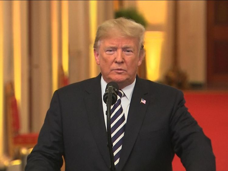 President Trump said that 'under historic scrutiny' Brett Kavanaugh was 'proven innocent'