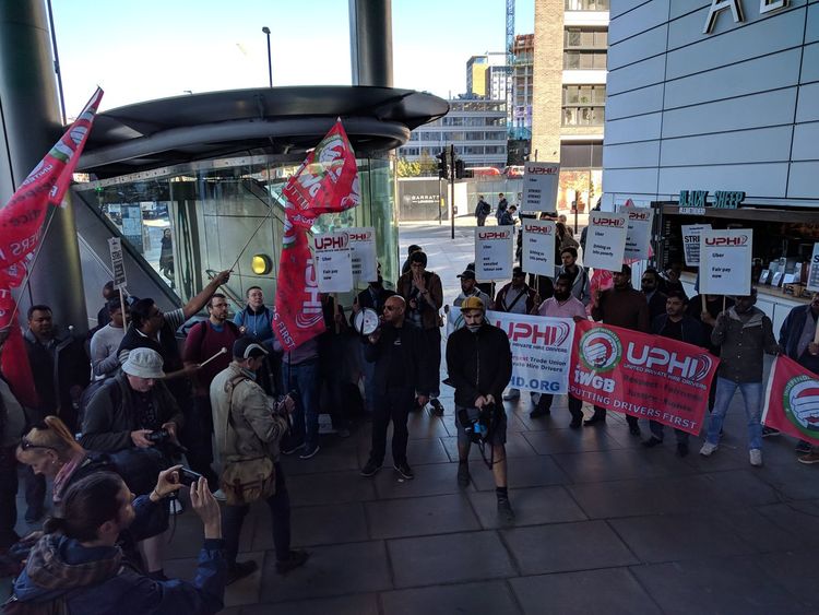 Uber drivers stage 24 hour strike over employee rights Uber drivers stage 24 hour strike over employee rights