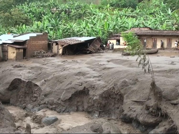 The river burst its banks and the water &#39;swept away the people,&#39; officials said