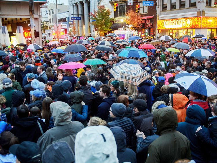 Vigil in Pittsburgh after the synagogue shooting