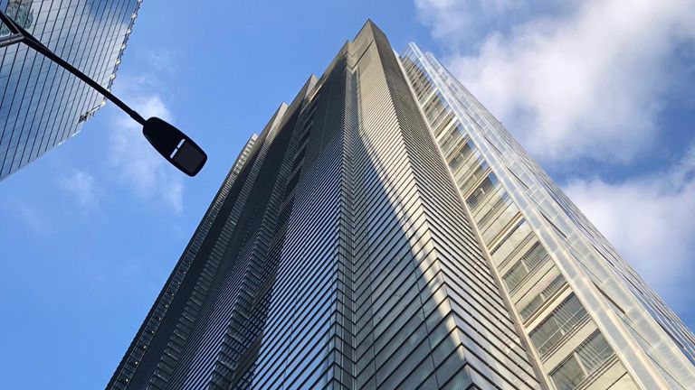 Alain Robert scaling the Heron Tower