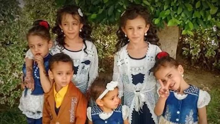 Buthaina&#39;s siblings, all of whom are now dead after an airstrike on their house