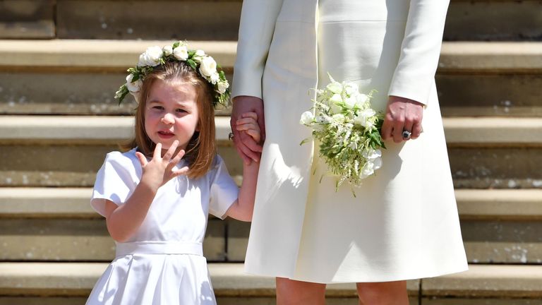 Princess Charlotte had a starring role in the wedding of Harry and Meghan earlier this year
