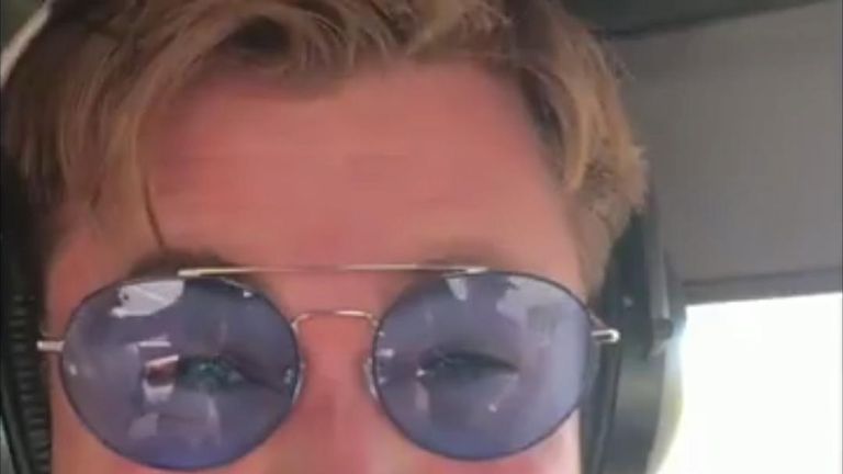 Chris Hemsworth picks up at hitchhiker in his chopper and takes him to Byron Bay