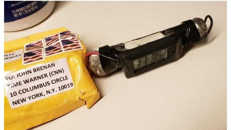 The package sent to CNN. Pic: ABC News