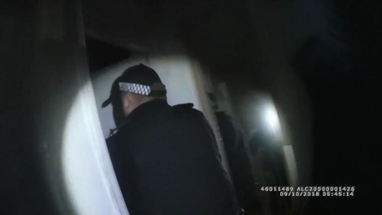 Police carry out a raid on a county lines suspect's property. Pic: Kent Police