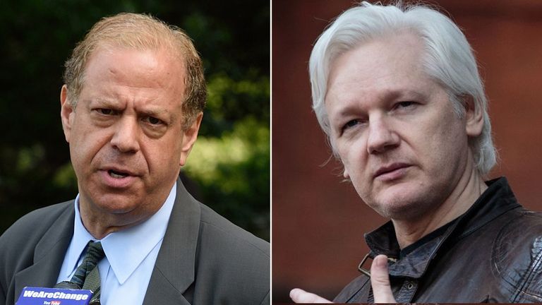Joshua Dratel (L) has agreed to represent WikiLeaks in court