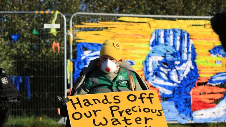 Protesters have been keen to stop the work in Lancashire