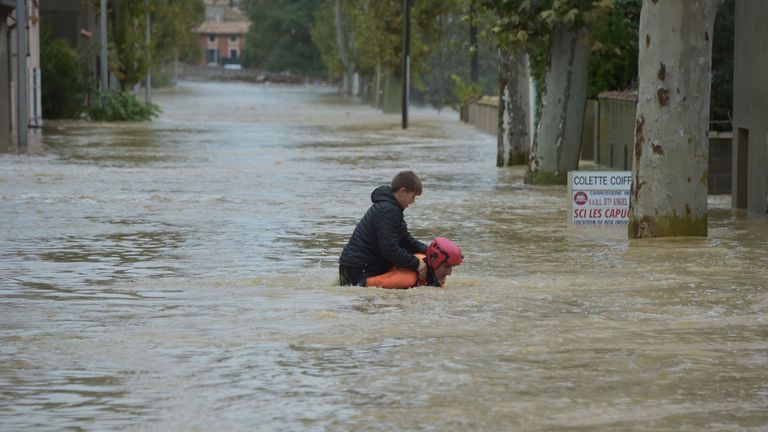 Residents have had to be rescued from the flood water